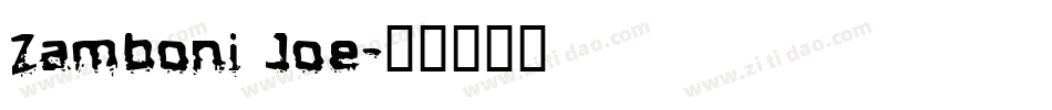 Zamboni Joe字体转换